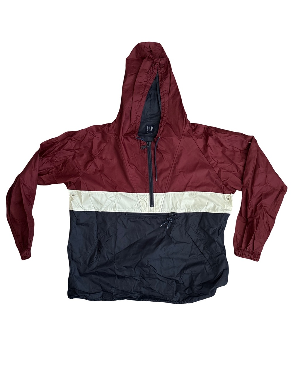 Vintage GAP Anorak Colorblock Hooded Windbreaker - Size L
